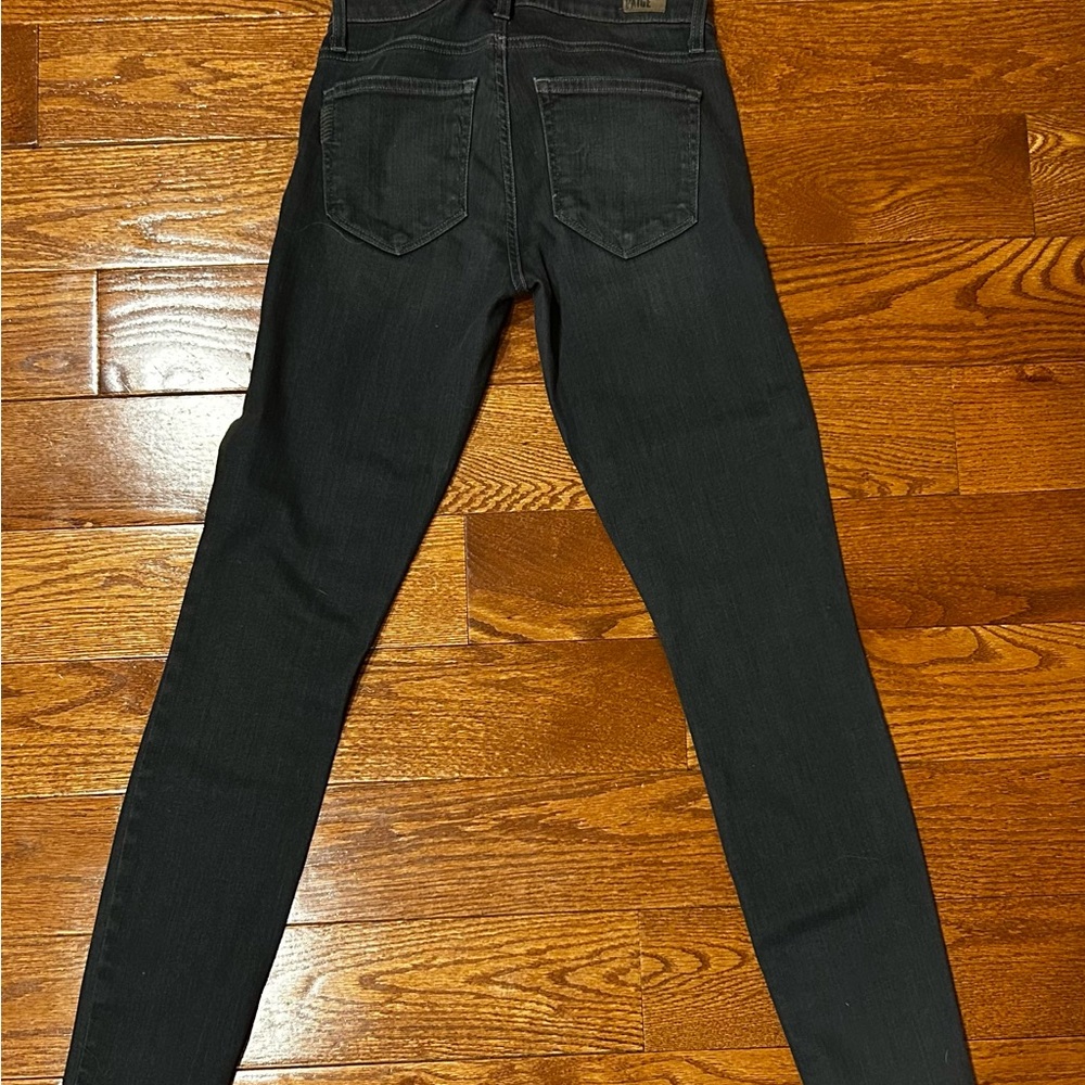 PAIGE Women's Dark Gray Skinny Jeans